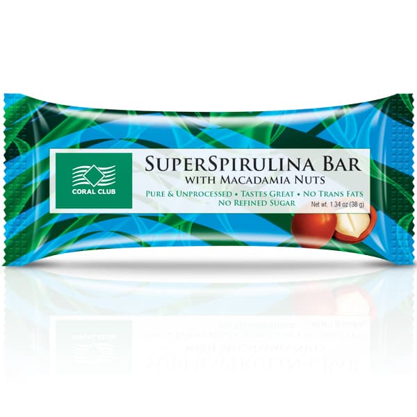 SuperSpirulina Bar with Macadamia Nuts